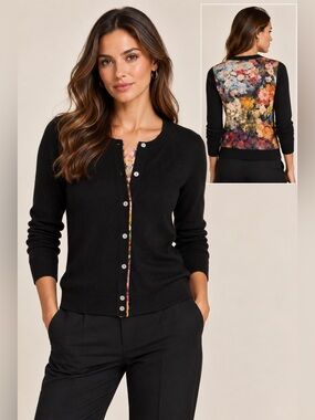 Floral Print Sweater